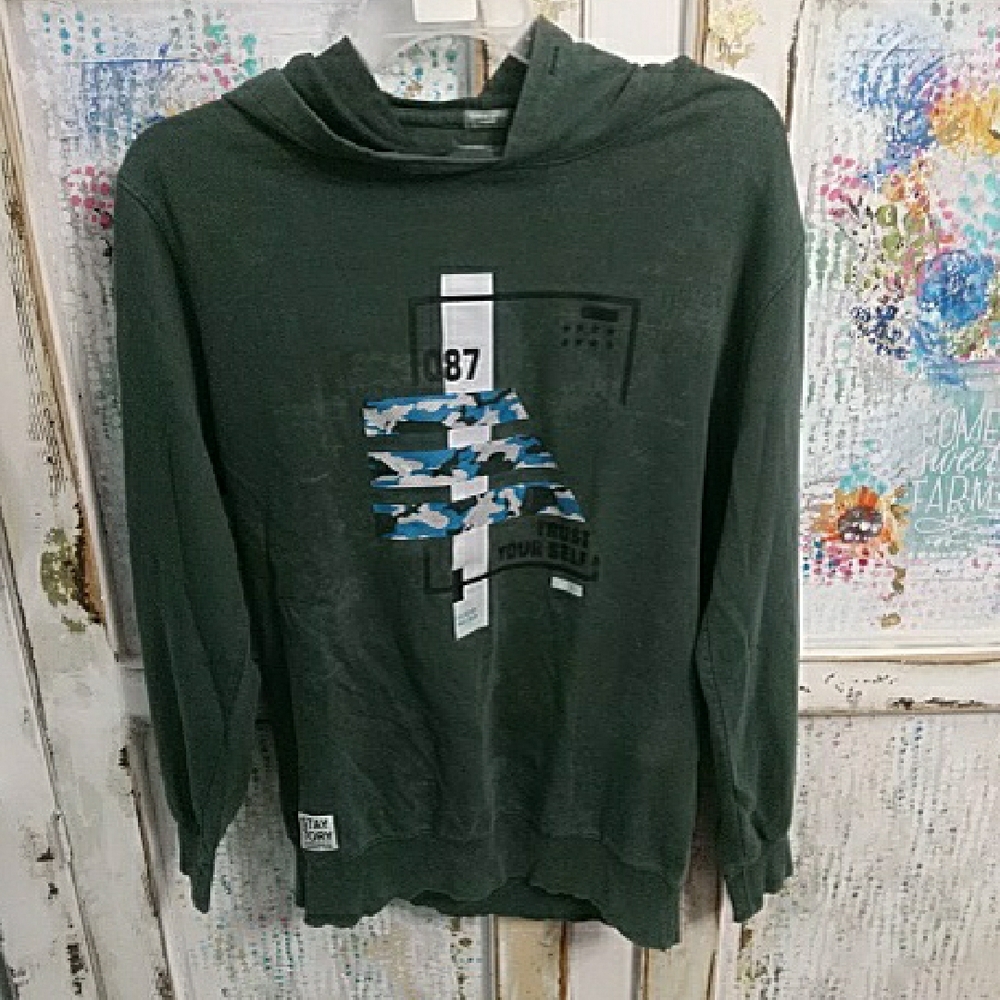 All Rugged Green Graphic Hoodie